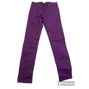 Victorious Premium Skinny Jeans Women's Size  28x32 Purple Mid Rise Dark Wash